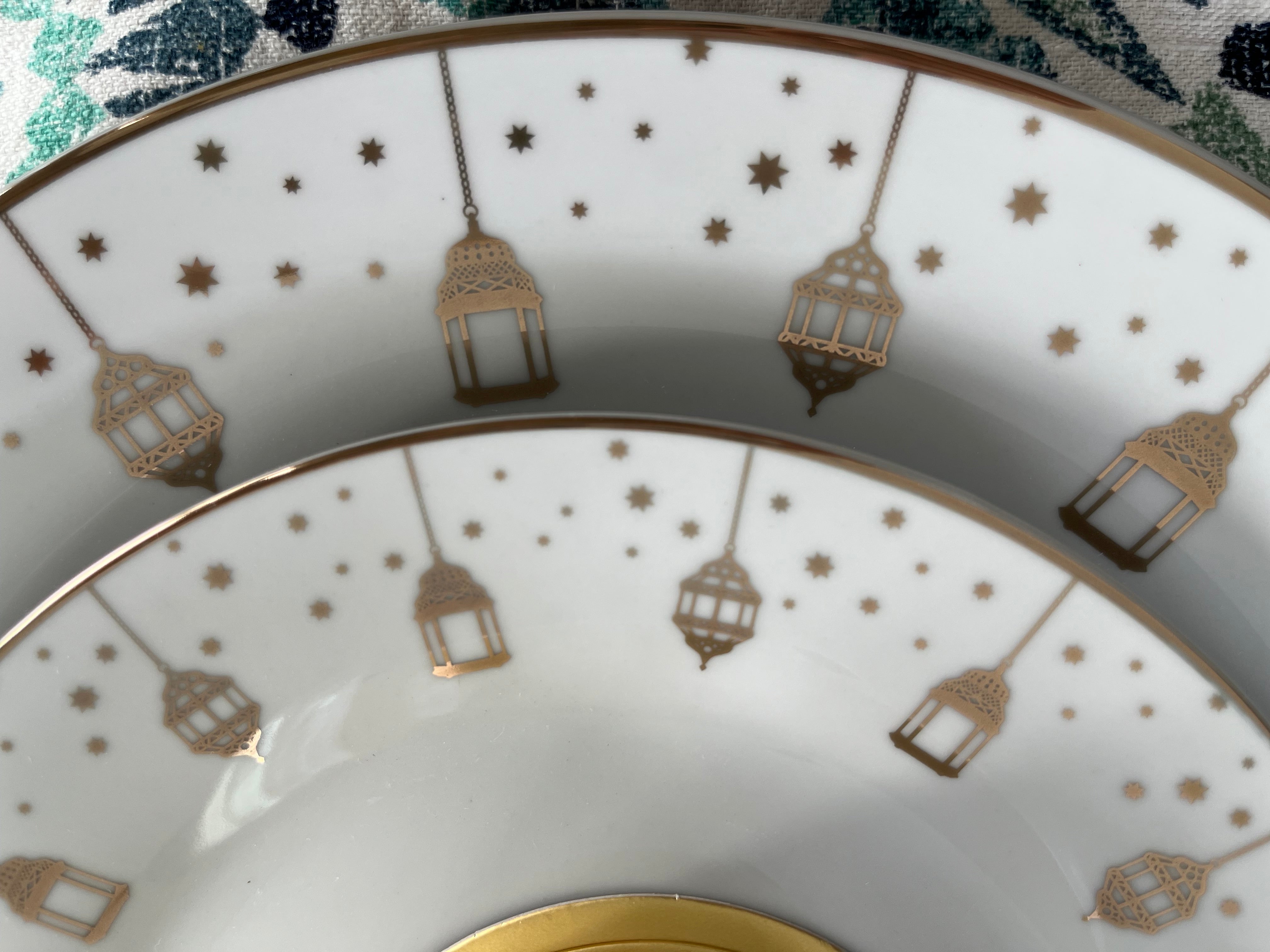 Ramadan Lantern Plates - Gold